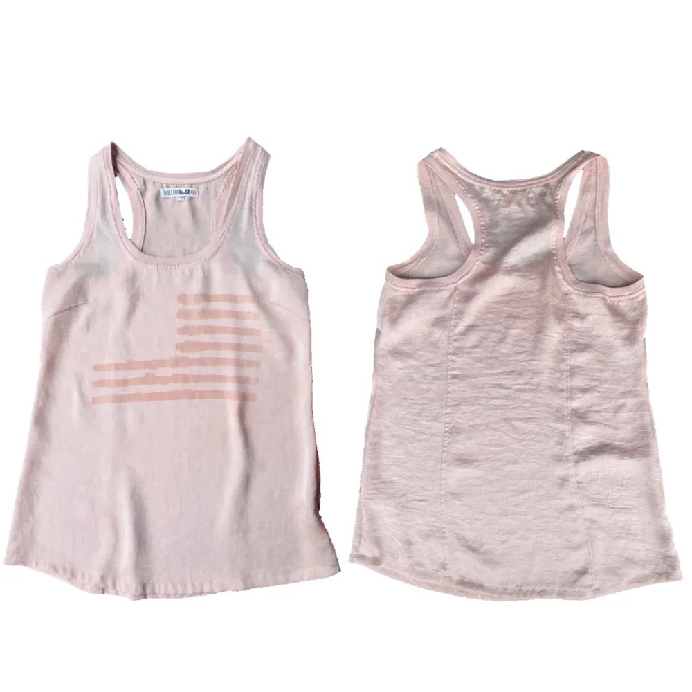 William Rast/target blush/pink sheen flag tank